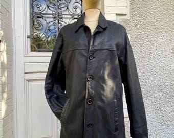 OAKWOOD LEATHER JACKET Vintage 1970/80 SIZE M
