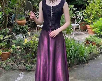 Stunning TOP + SKIRT SET, taffeta and lace, Evening, Wedding...