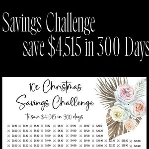 10c SAVINGS CHALLENGE Printable Christmas Saving Tracker Savings Challenge Savings Goal Money Challenge A4 Instant Download