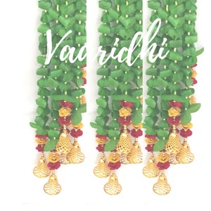 Betal Leaves (Pan Patta)  Hangings With Rose Flower 5ft IFor Wedding Decoration, Stage Decoration, Backdrop Decoration, South Indian diwali