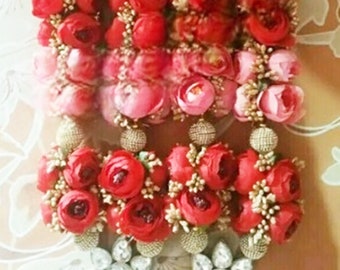 Trending Pair of  Peony Flower Milni Mala, Wedding Mala, Honor Mala, Varmala, Jaimala , Sagan Mala, Bride & Groom Mala, wedding