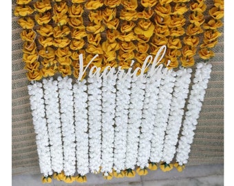 6ft Handmade Mogra Jasmine Garland with Rose, Indian event  Wedding Decor