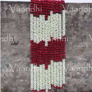 6ft  Decorative  Garlands  Mogra/Jasmine  With  Rose flower  for Wedding Decoration   Diwali Decoration, Stage/ backdrop. Diwali Decor