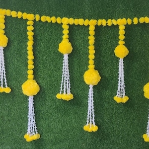 Haldi Set Marigold Background toran decoration  Hangings for Indian wedding decoration Stage,Diwali Puja Decor  Decor Home