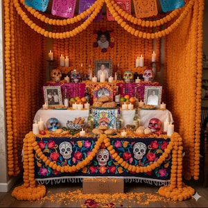 dia de los garlands day of the dead christmas decor Halloween decor