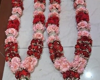 Pair of Bride and Groom garland, Varmala  Wedding Mala, Honor Mala,  Jaimala , Sagan Mala, Indian Garland, Flower Garland Asian Wedding