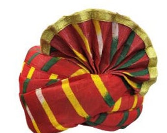 5 pcs Unisex Turban/Safa Wedding Pagdi  for Wedding Baraat, ceremonies, Festivals, Wedding Wear Pagdi, Holi,Navratri Garba