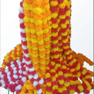 Marigold Garlands Decoration Wedding Event Decoration Mexican Decoration Haldi Mehndi Nikah Decor Mexican Decorations r Mix color Marigold