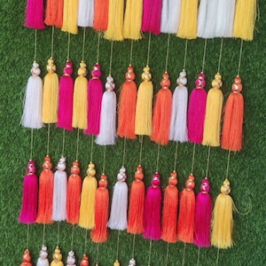 6 ft Tassel Strings Hangings Wall  Decor For Wedding Decor Home Decoration Mehndi & Sangeet Decor Party Decor Mehndi Haldi Decor(As per Pic)