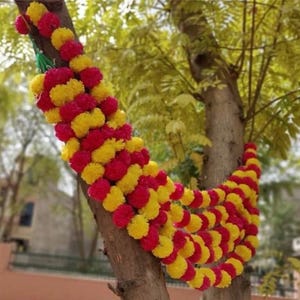 Marigold Garlands lemon orange mix indian marigold haldi mehndi garlands indian wedding decor .