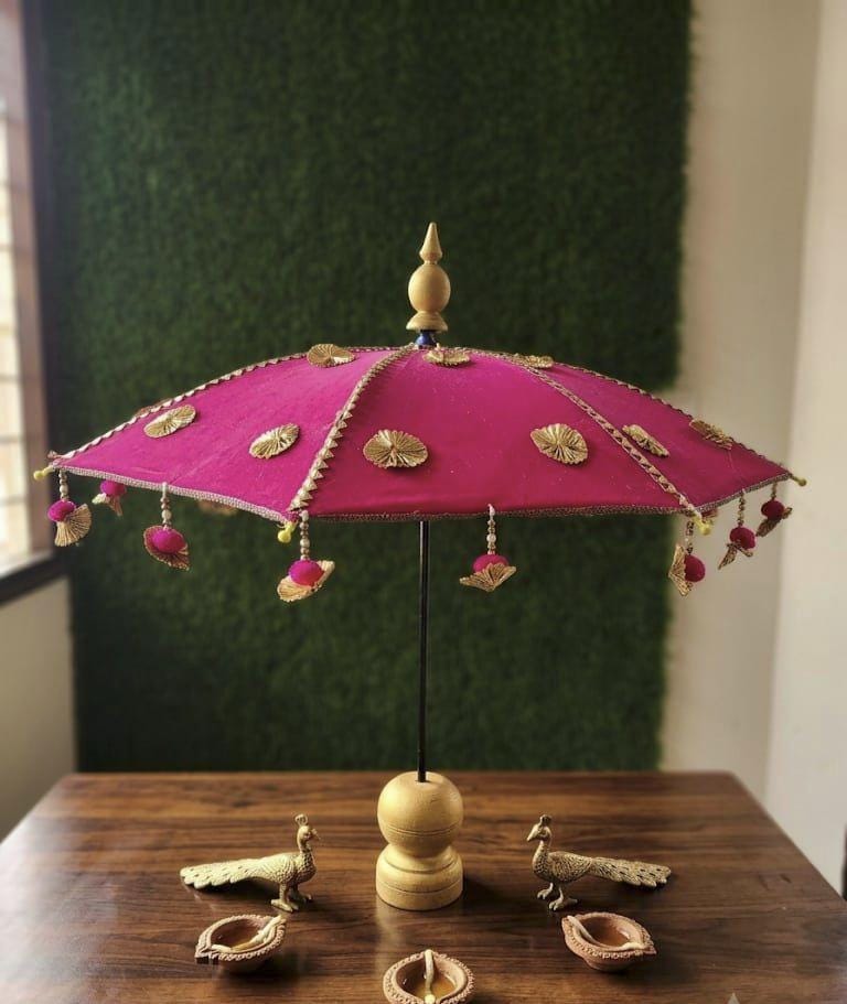 Table Top Umbrella, Centerpiece Decoration Wooden Haldi mehndi decor…