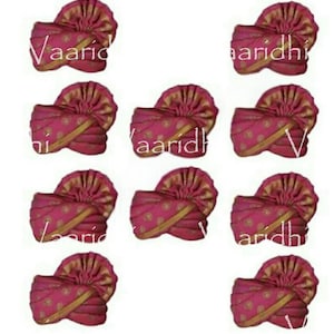 Mens Baraati Turban Safa Unisex Turban/Safa Wedding Pagdi  for Wedding Baraat, Wear Pagdi, Navratri Garba  Baraat  (Magenta)
