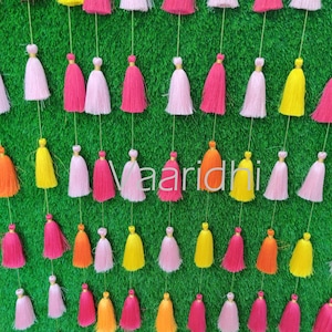 8 ft Tassel  Strings Hangings  Wall  Decor  For Wedding Decor Home Decoration Mehndi & Sangeet Decor Party Decor Mehndi Haldi Decor