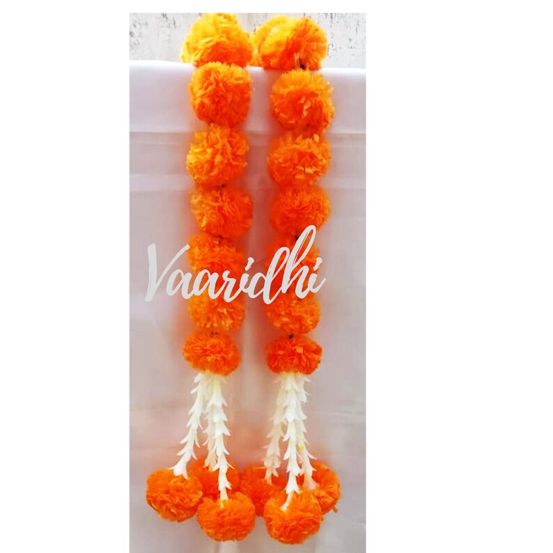Marigold Garlands 3ft Long With Rajnigandha Flowers for Etsy