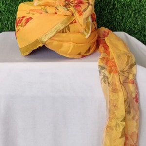Unisex Baraati Turban/Safa Wedding Pagdi  for Wedding Baraat,  Printed Floral Design, Wedding Wear Men Pagdi, Holi,Navratri Garba