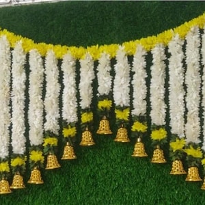 Fabric Toran Bhandarwal   Decoration,Door Hanging  South Indian  Flowers - wall hanging-  door valence - Toran Door hanging Diwali Decor