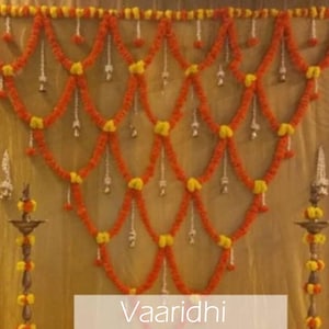 Marigold Flower  Backdrop for   Wedding decor ,mandap décor ,Puja Décor haldi decor South indian Decor seemanthan decor