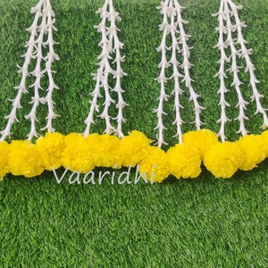 Rajnigandha Lilly Tassel  Hangings for  wedding decoration ,Temple Decoration,Stage Decoration,Diwali Haldi/Mehndi  I Tassel With Marigold