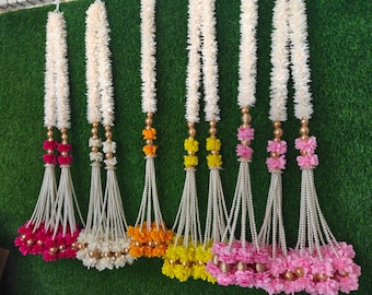 Indian Decor Fabric Garland  With Pearl For home ,Wedding Decor Mandap  Haldi hangings