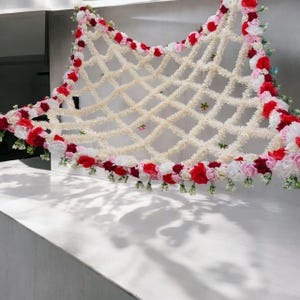 Ingresso nuziale Phoolon ki Chaddar con ingresso tradizionale indiano/punjabi/pakistano/arabo, Gajra Chaddar con bastoncini