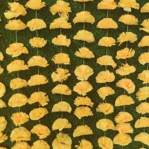 8ft Big Carnation Flower String Hangings  Silk Fabric Marigold For Dia delos Muertos haldi decor wedding decor Event Decor