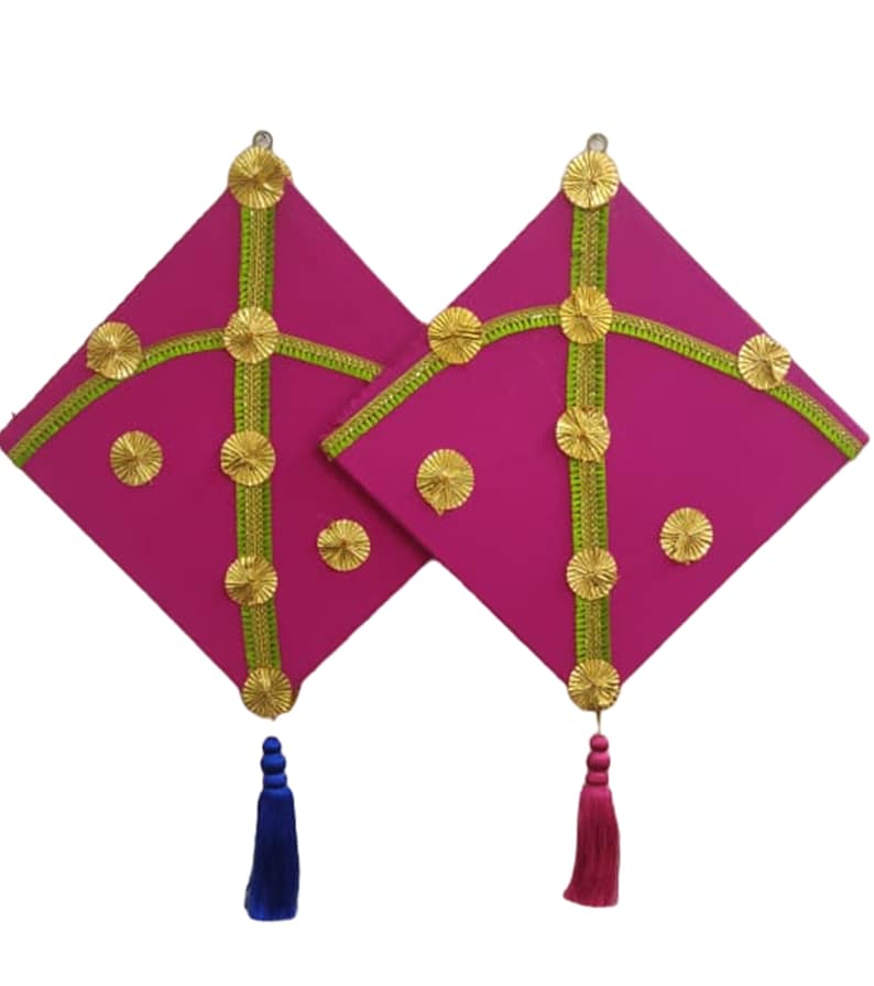 Kite Hangings With Tassel For Wedding Decoration Mehndi Sangeet Home Shaadi Haldi Decor Rajasthani Kites decor Handicrafts image 3