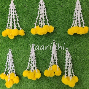 Rajnigandha Lilly Tassel  Hangings for  wedding decoration ,Temple Decoration,Stage Decoration,Diwali Haldi/Menhdi  I Tassel With Marigold
