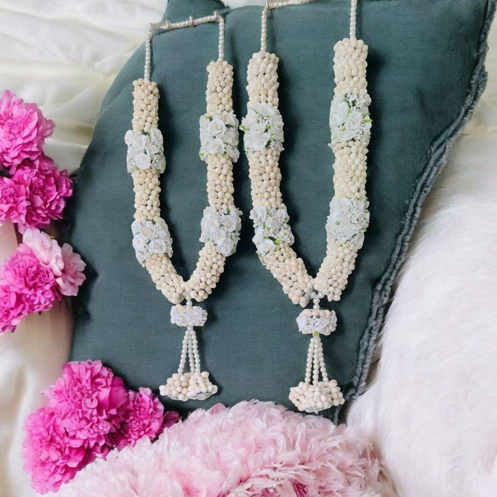 Varmala Design  Mogra Buds Rose   Milni Mala,Bolloywood Wedding Mala, Honor Mala,  Jaimala , Sagan Mala, Bride & Groom Mala,Mogra Buds