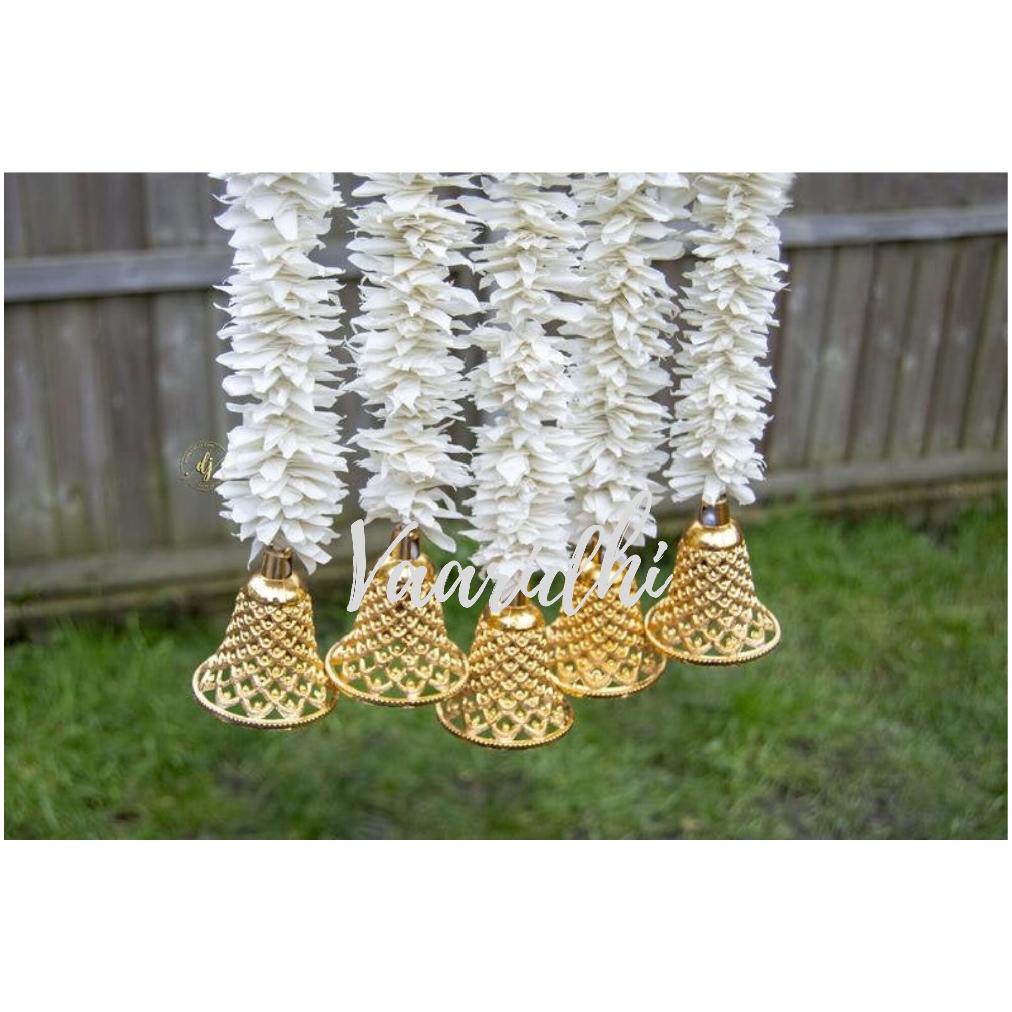 Artificial Jasmine Rajanigandha Flowers Garlands With Bell 5ft Etsy