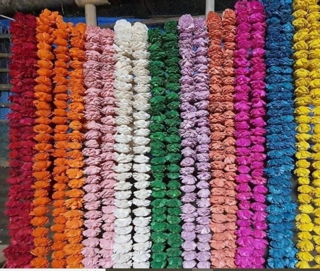 6ft Solawood Flower Garlands Corkwood Sampangi Strings Indian Decoration South Indian Stage