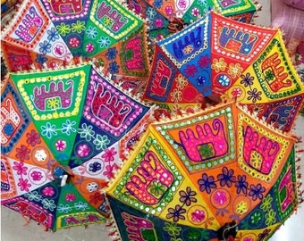 BULK LOT of elephant Wedding Umbrella Decor Umbrella Haldi Umbrella Wedding Decoration Parsols Mehndi Decoration Embroidered  Umbrella