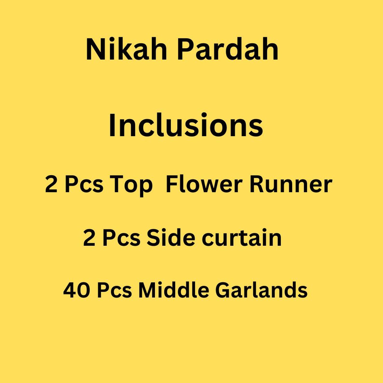 6ftx6 Ft Nikah Pardah Partition Set of Garlands,top Flower Runner ...