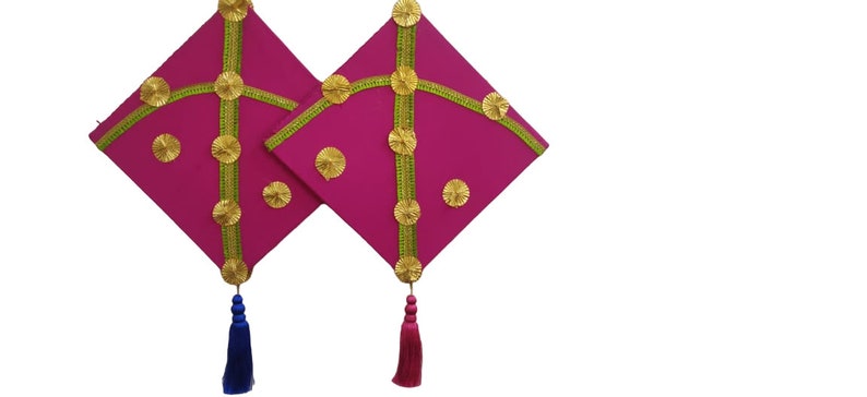 Kite Hangings With Tassel For Wedding Decoration Mehndi Sangeet Home Shaadi Haldi Decor Rajasthani Kites decor Handicrafts image 4