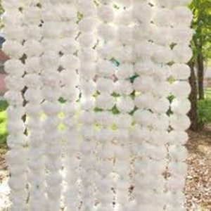White Marigold Flower Garland Decoration . For Wedding Decoration,Event Decoration,Home Decoration, Party hangings Garden Decoration