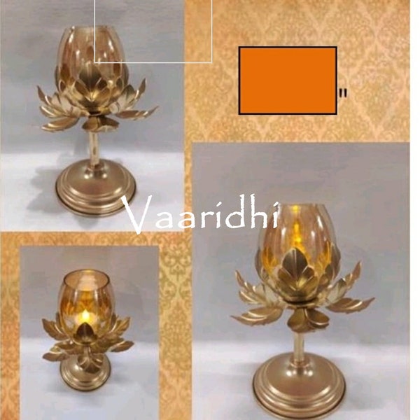 Lotus Tea Light  Holder Stand   for Wedding Decoration Diwali Home Decor House Warming (Ready To Ship)