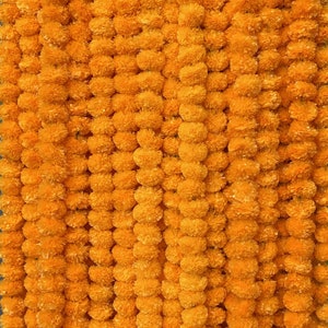 Goudsbloemslinger van 4 tot 20 ft voor Dia de Los-huwelijksdecoratie, tempeldecoratie, podium, decor Diwali Haldi, Toran (10 stuks)