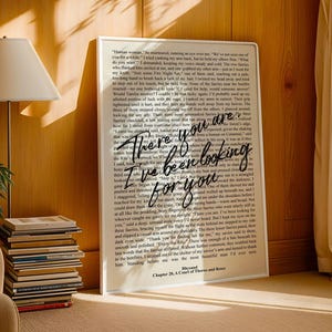 Arte de pared imprimible "Ahí estás" / Descarga digital de ACOTAR / Cita de Sarah J. Maas / Una corte de rosas y espinas / Booktok