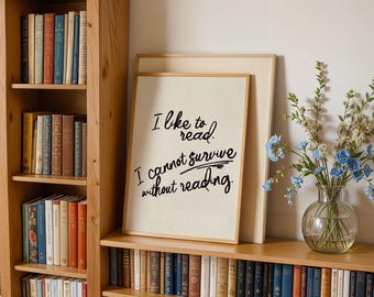 Book Lover Print: Sarah J. Maas Quote, Bookish Wall Art (Digital Download)