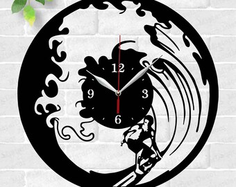Surfing wall clock laser cut files, SVG file. vector file ai, cdr, dxf instant download digital design, cut file template Surfer Clock Surf