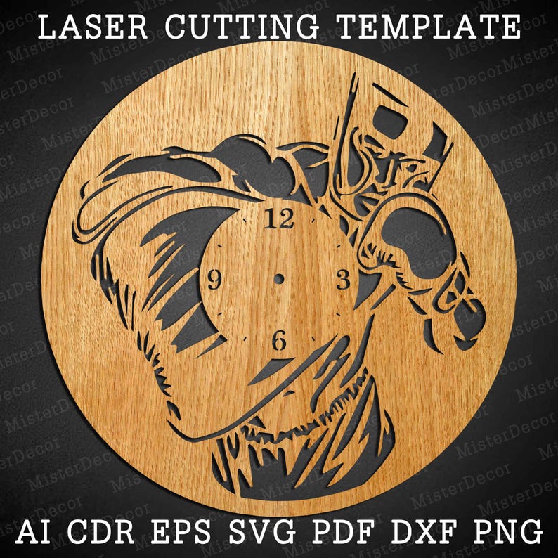 Boxing Clock Laser Cut Files SVG File Vector File Ai Cdr Dxf Instant ...