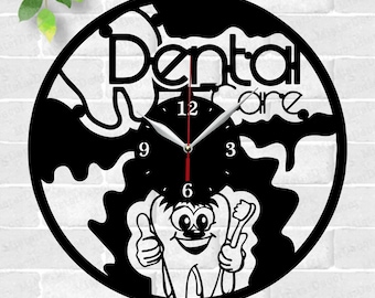 Dental Сlinic Clock laser cut files SVG file. vector file ai cdr dxf instant download digital design cut file vector Dental Сlinic Clock SVG