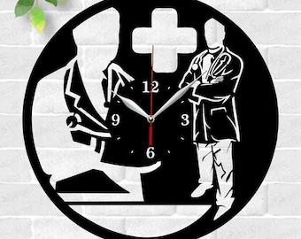 Orologio da dottore file tagliati al laser file SVG file vettoriale ai cdr dxf download immediato disegno digitale file tagliato vettore Decor Medicina Orologio da dottore SVG