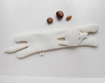 Doudou plat loup/ loup en peluche / jouet doux / jouet en laine / cadeau naissance - Etsy France