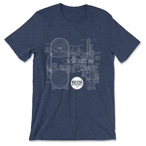 Delta — 14&quot; Bandsaw Diagram (White) T-Shirt (Multiple Colors)