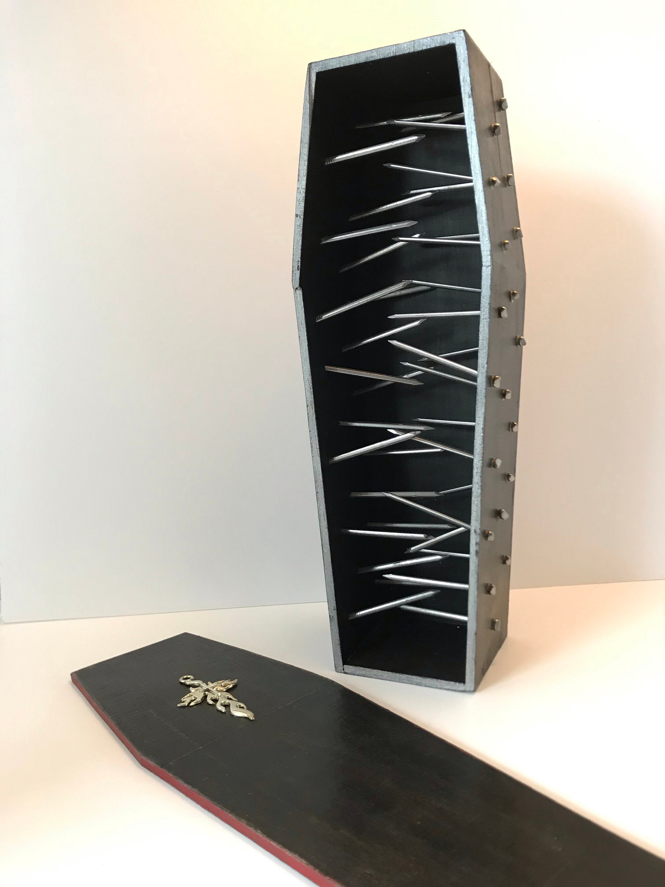 Iron Maiden Coffin Large / Black, Silver and Red Etsy UK