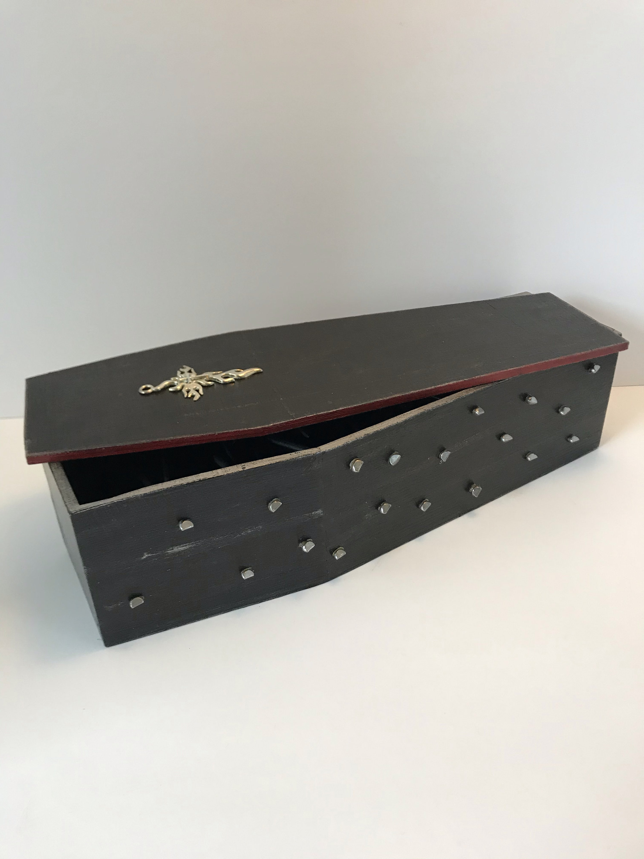 Iron Maiden Coffin Large / Black, Silver and Red Etsy