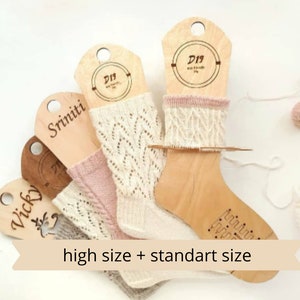 1 pcs personalized wooden socks blockers / High and standart sizes, sock blockers adjustable, knitting supplies