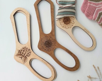 2 pcs wooden sock blockers, minimalist sock blockers, personalized tool, knitting accessories, knitting tool, gifts for grandma