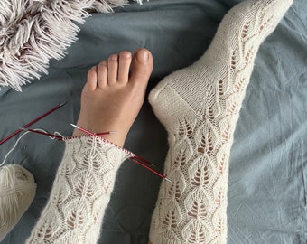 Knitting patterns, cute wool socks, alpaca wool, lace socks, easy patterns, handmade sock pattern, beginners friendly, Ukraine