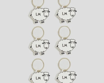 Sheep Stitch Markers: Luxury Knitting Crochet Accessories (Set of 6)
